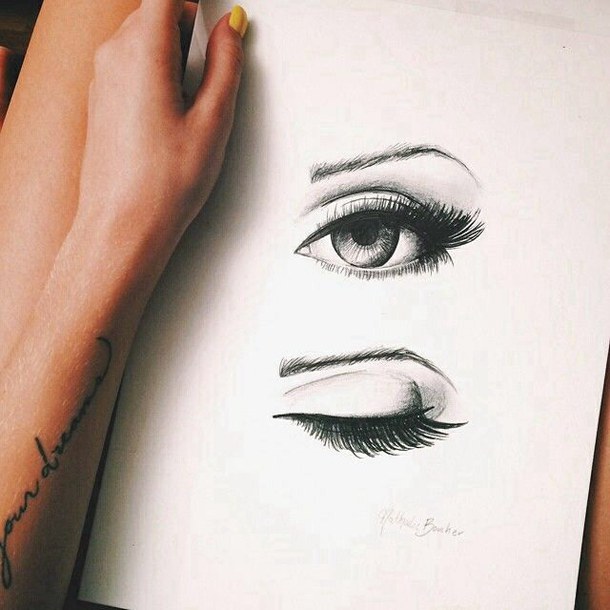 610x610 Art, Artist, Black, Drawing, Eye, Eyebrows, Eyelashes, Eyes