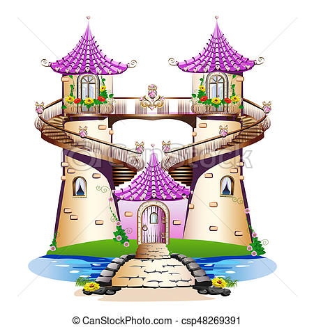 450x470 Pink Fairytale Castle.