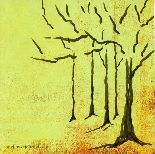 500x494 Fall Foliage Art Ideas Start With A Broken Branch Tree Drawing