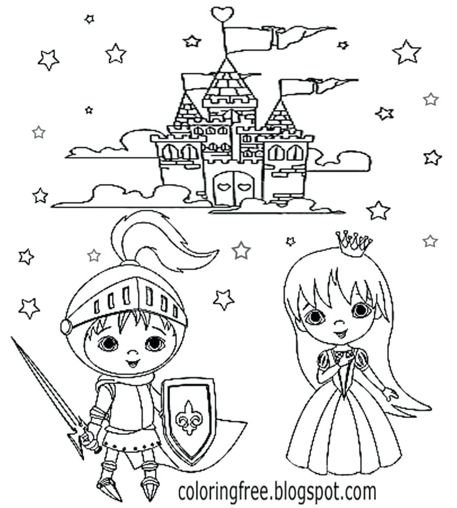 900x1000 Startling Castle And Princess Coloring Pages Free Printable