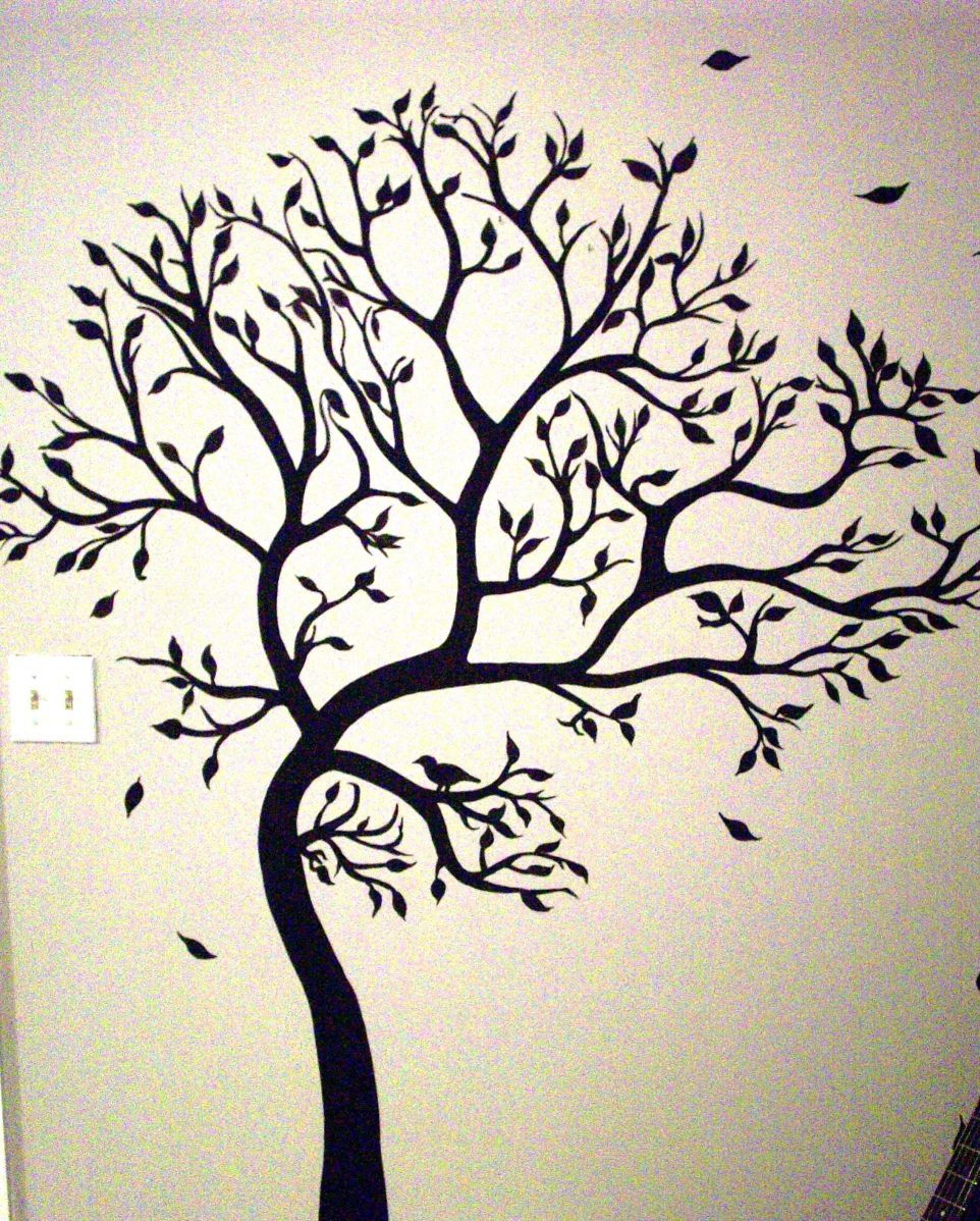 962x1198mazing Mural Tree She Painted Ideas Fonts Of How To Paint