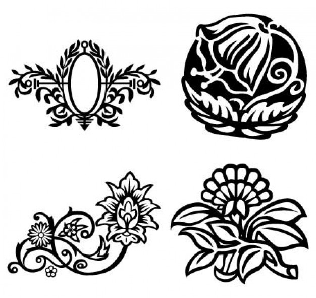 626x589 Fancy Flowers, Floral Oval Frame Vectors Vector Free Download