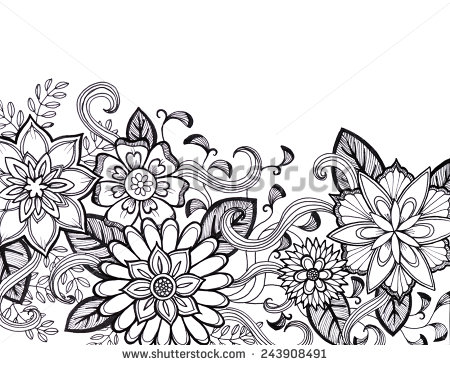 450x365 Pictures Drawing Flower Patterns,