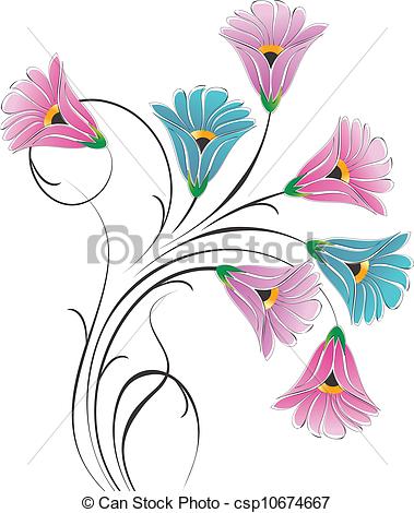 379x470 Vector Fancy Flower Bunch Clip Art Vector