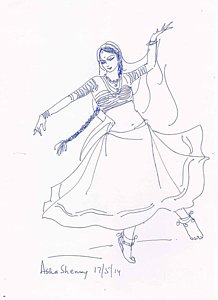 218x300 Indian Dancer Paintings