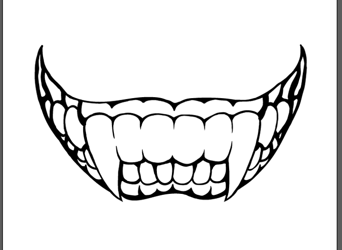 700x512 Collection Of Vampire Fangs Drawing High Quality, Free