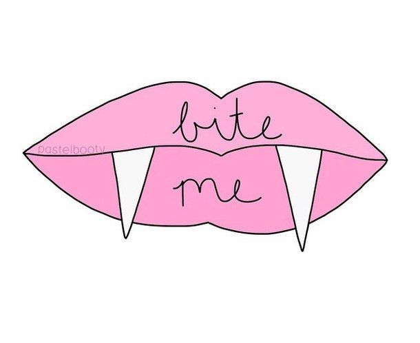 610x498 Bite Me, Cursive, Drawing, Fangs, Lips, Mouth, Overlay, Pink, Png