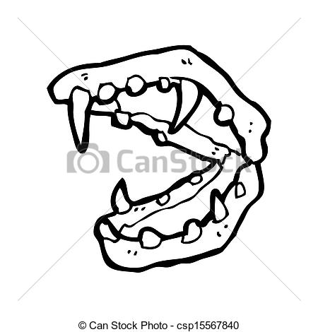 450x470 Cartoon Vampire Fangs Drawing