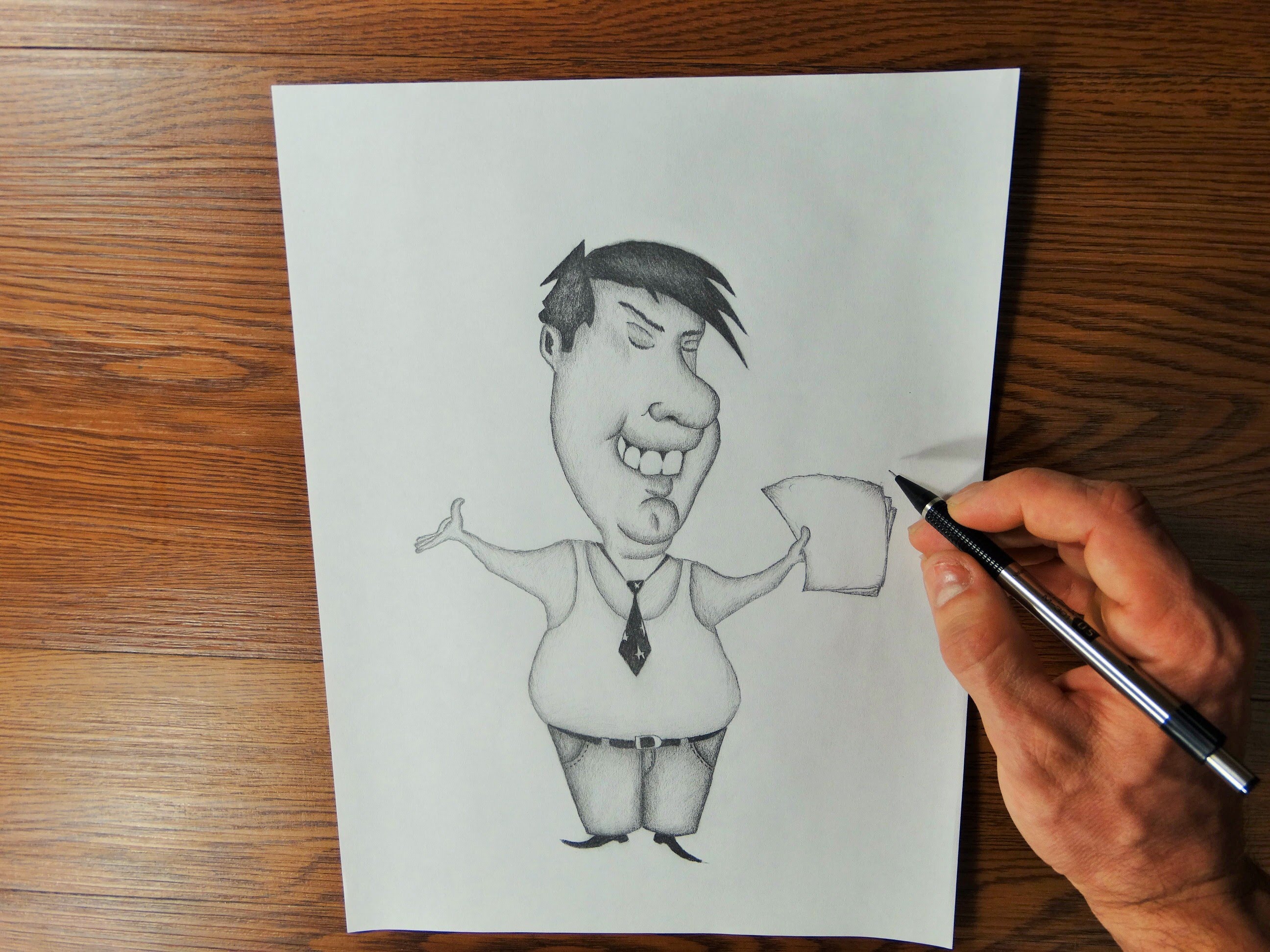 2592x1944 Drawing Fanny Man. Time Lapse Drawing Video