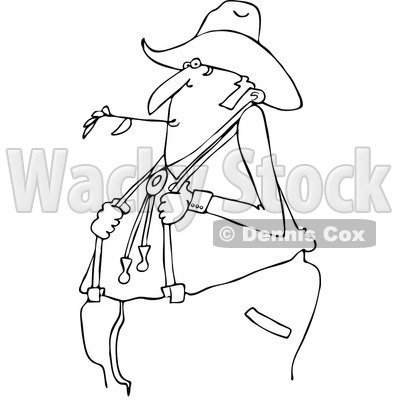 400x400 Outline Clipart Of A Black And White Cartoon Chubby Male Farmer