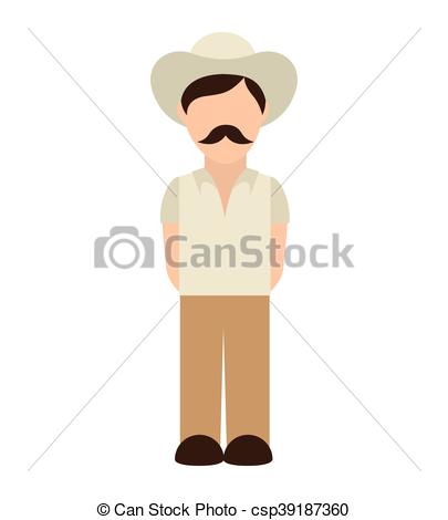 405x470 Man Farmer Colombian Coffee Icon Vector Illustration Design Clip
