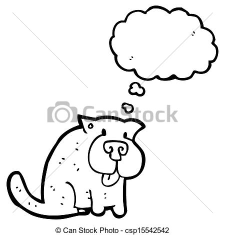 450x470 Fat Little Dog Cartoon Drawing
