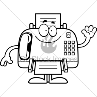 325x325 Cartoon Fax Machine Sign Gl Stock Images
