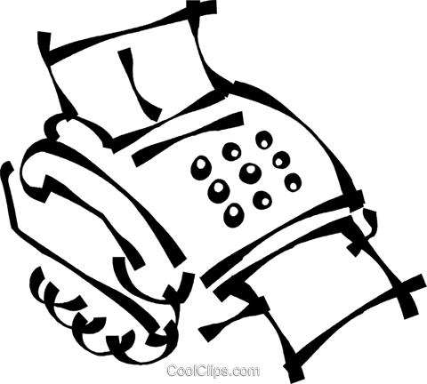 480x432 Fax Machine Royalty Free Vector Clip Art Illustration Vc021614
