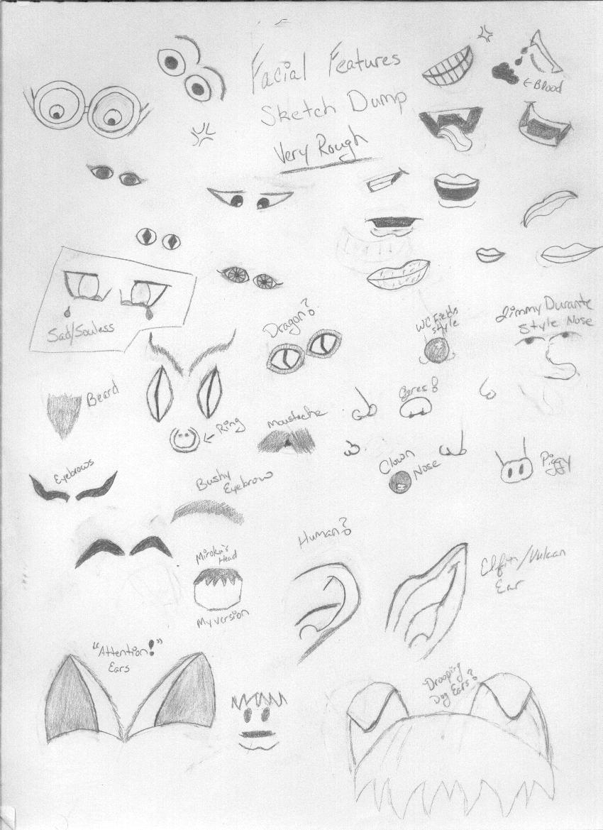 850x1169 Facial Feature Sketch Dump By Daphneshaggydoo