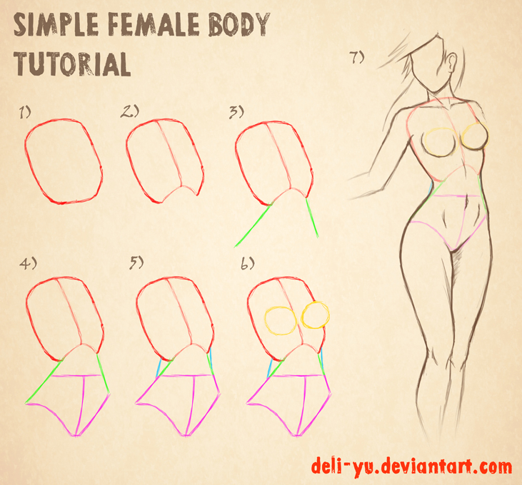 731x680 Simple Female Body Tutorial By Deli Yu