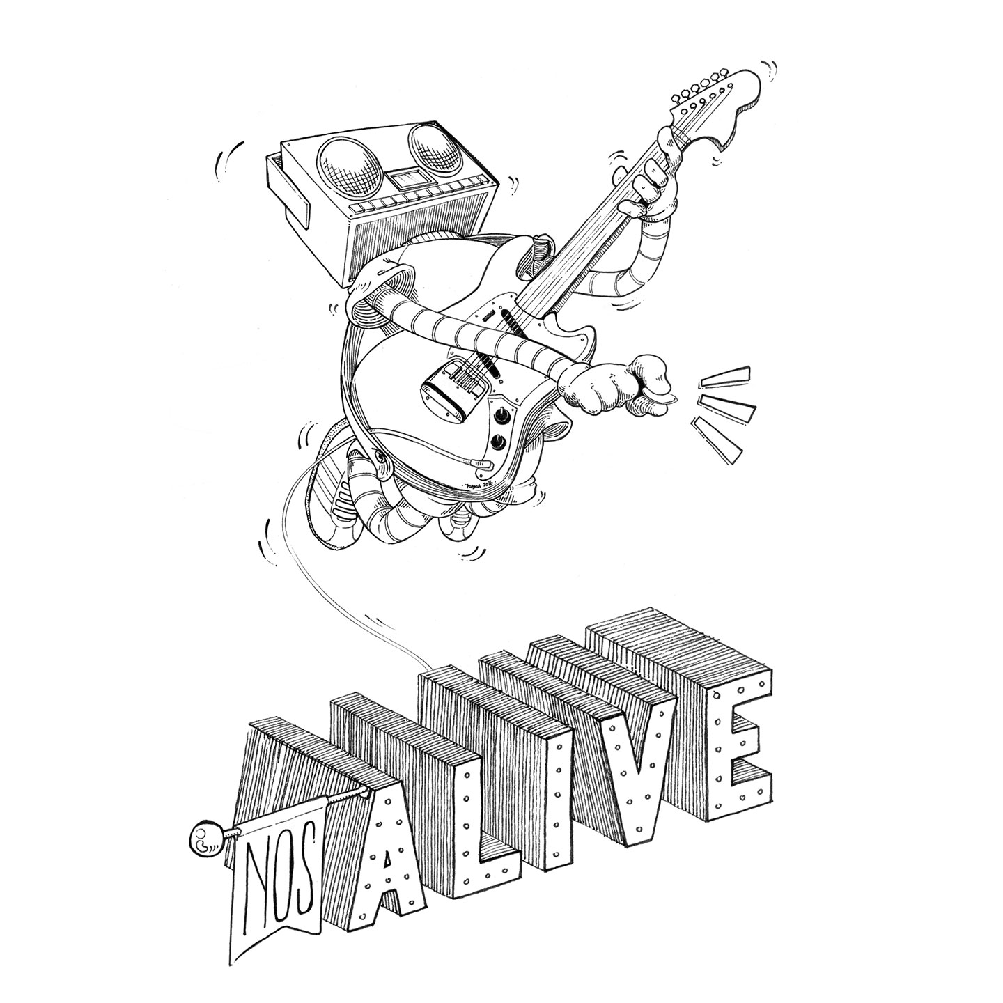 1440x1440 Rockin' That Fender Mustang! Nos Alive Joana Ray