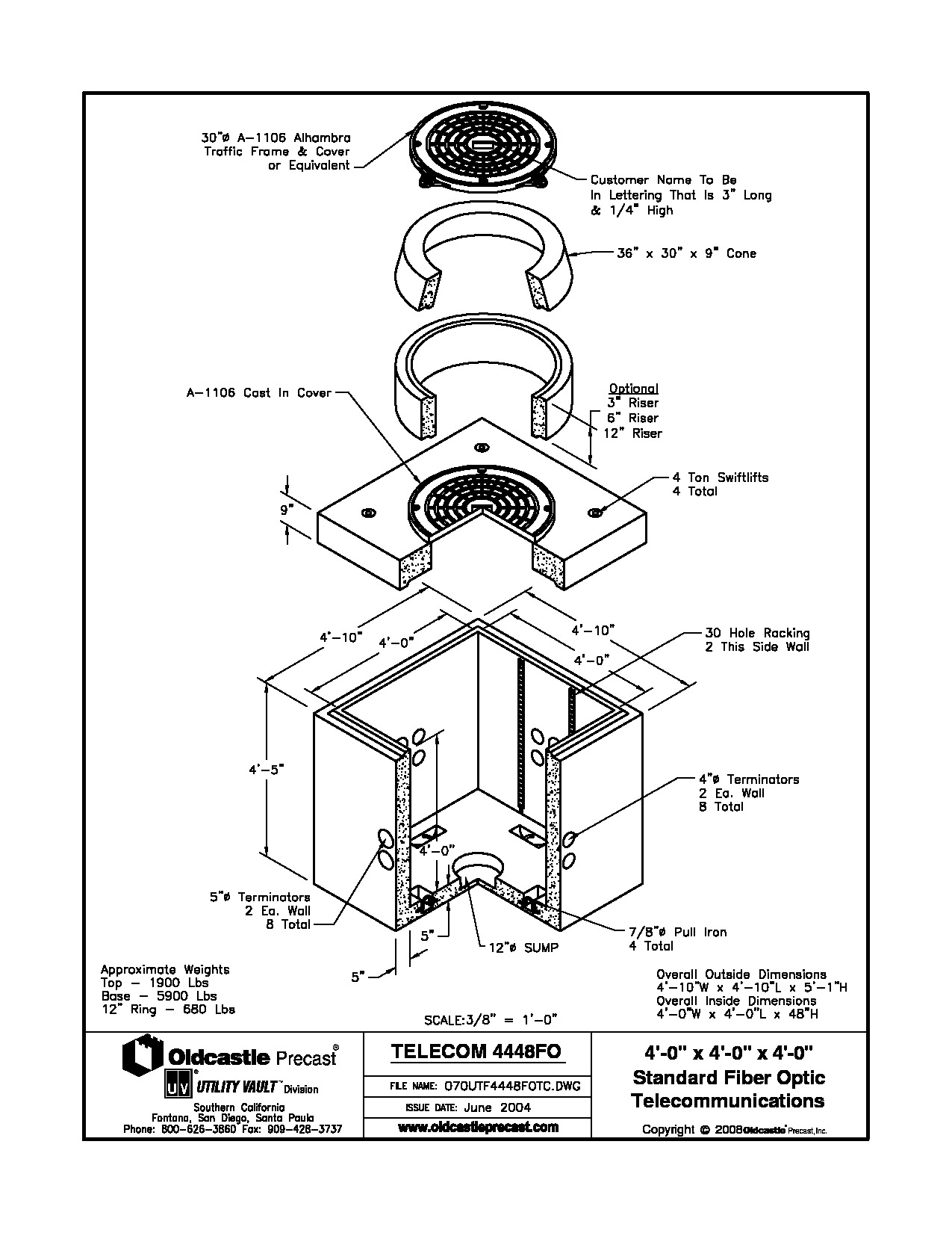 1275x1650 Fiber Optic Vault Oldcastle Precast
