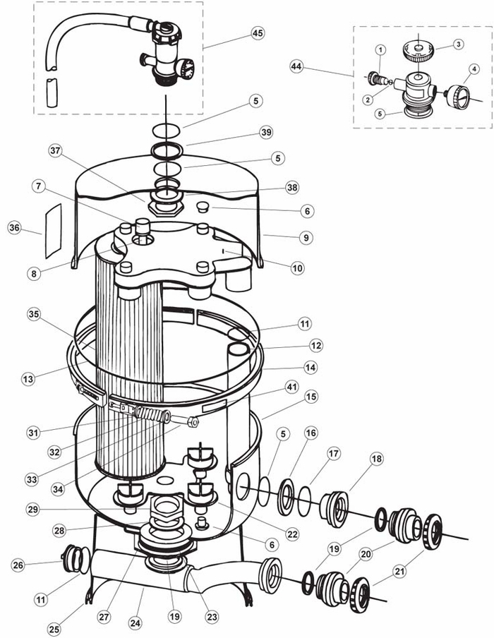 700x904 Pentair Pacfab Sea Horse Fsh Cart Filter Fiberglass Tank