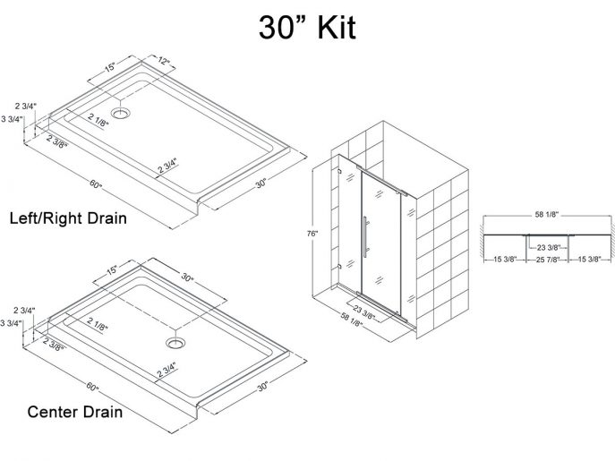 687x515 Sofa Shower Pan Sizes Standard Size X For Tile Fiberglass