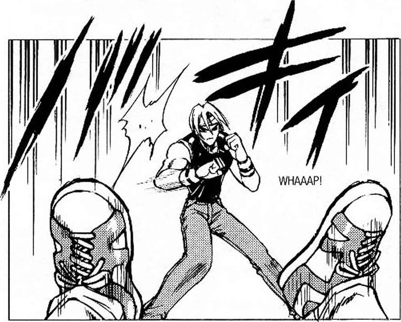 1282x1029 Drawing The Knockedout Characters Feet In The Foreground