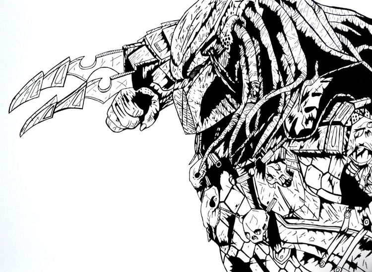 750x549 Predator Pic Drawing Drawing Skill