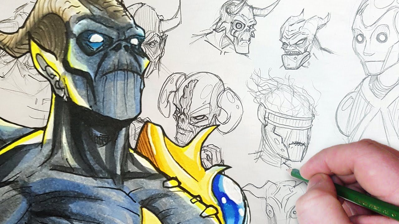 1280x720 Drawing A Cybernetic Demon! (Character Design Session)