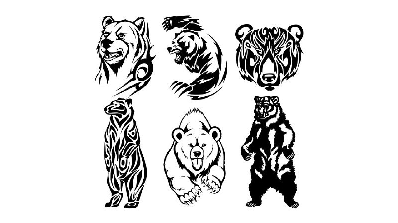 800x449 Tribal Bear Vector Art Coreldraw Vector (.cdr) File Free Download