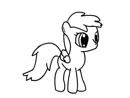 426x320 Pegasus Filly Lineart By Blustar101