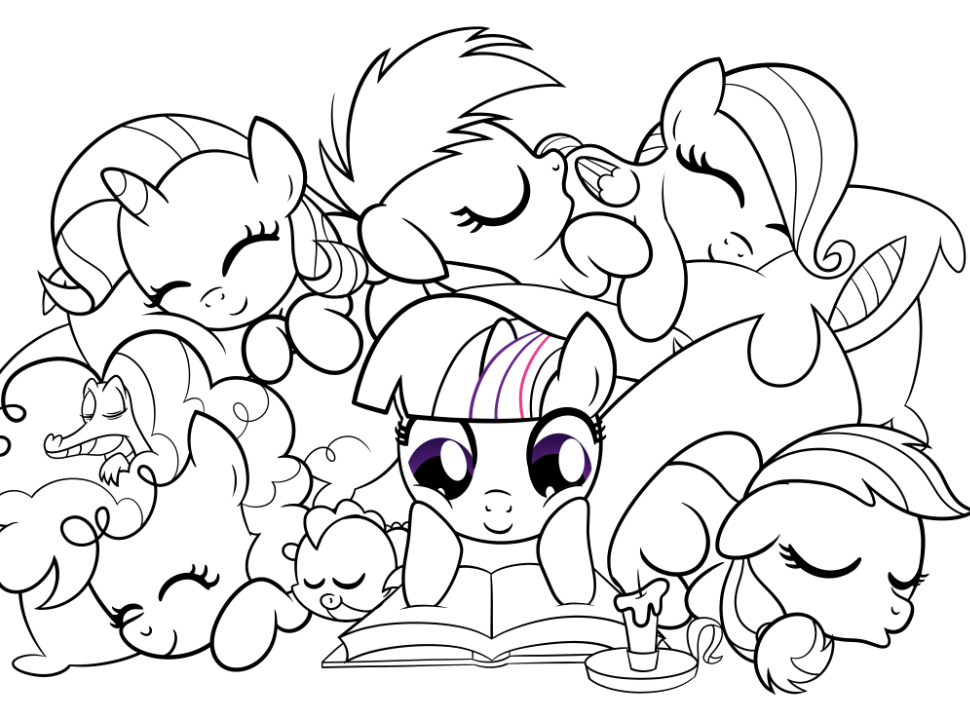 970x723 Sketch For Blanket Filly Mane Six By Artwork Tee