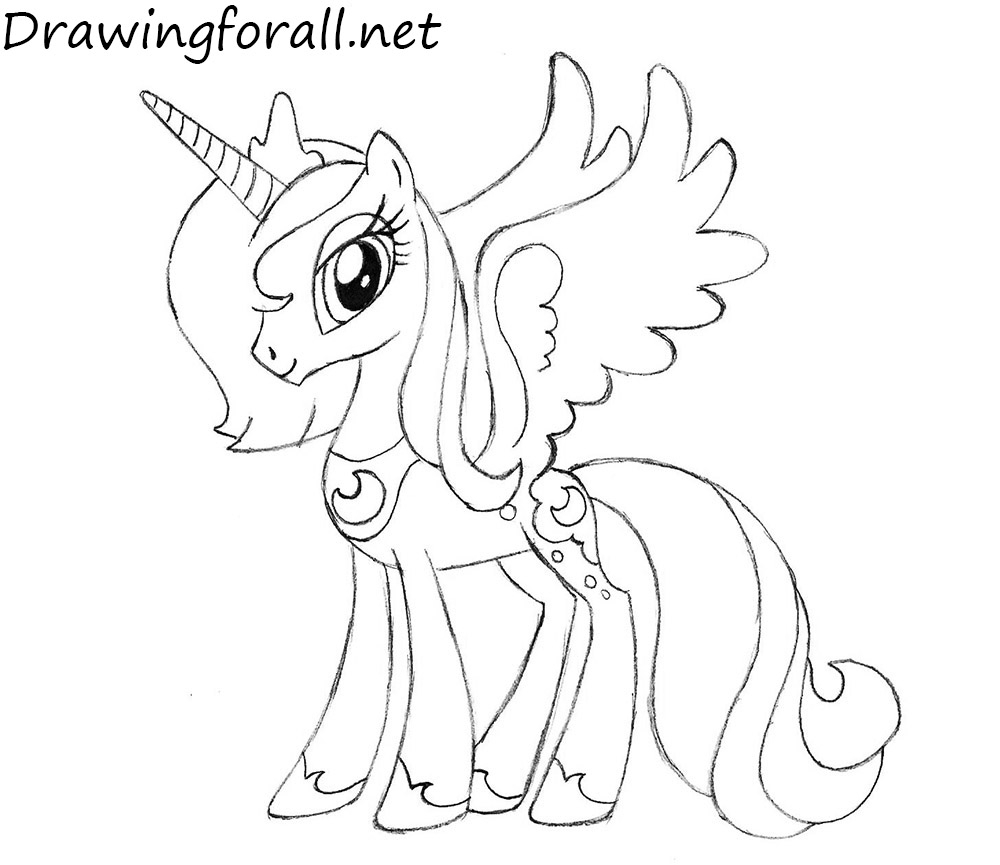 1000x865 How To Draw Princess Luna As A Filly Archives