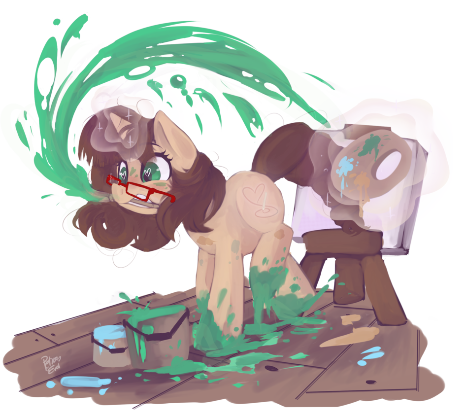 942x848 Filly Drawing Heart