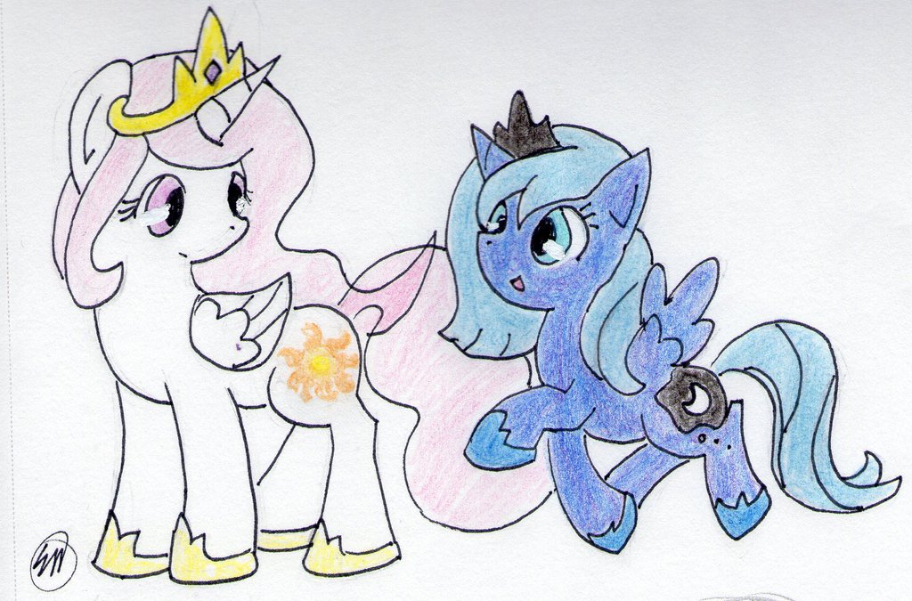 1024x675 Speed Draw Filly Celestia And Woona By Sakuramitsonomi