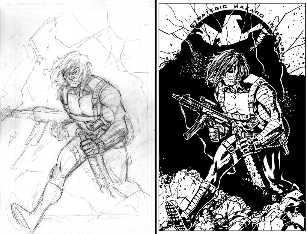 1024x780 Winter Soldier Sketch And Final By Kr Whalen