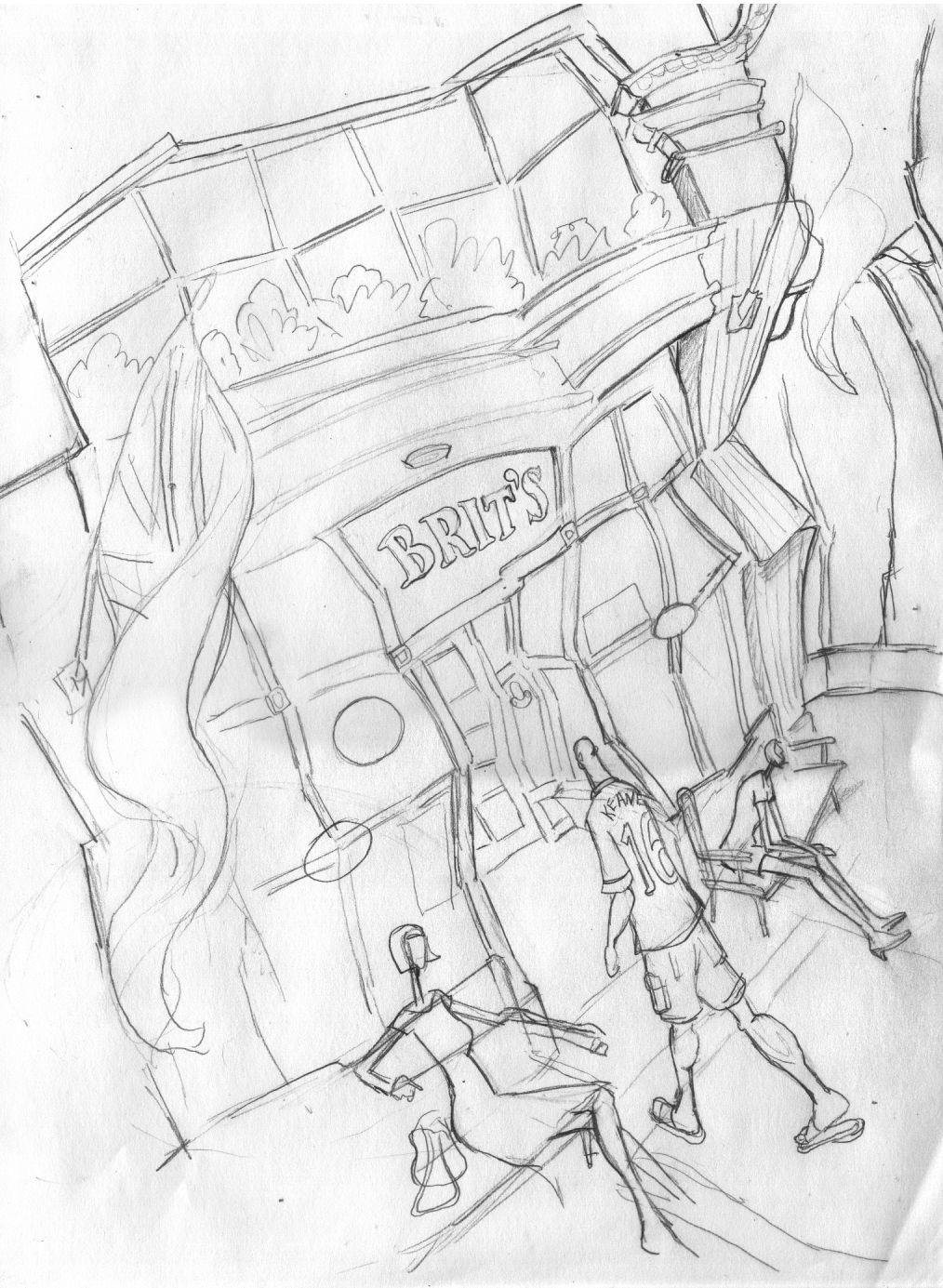 1014x1385 Brits Pub Final Drawing Drawings And Sketches