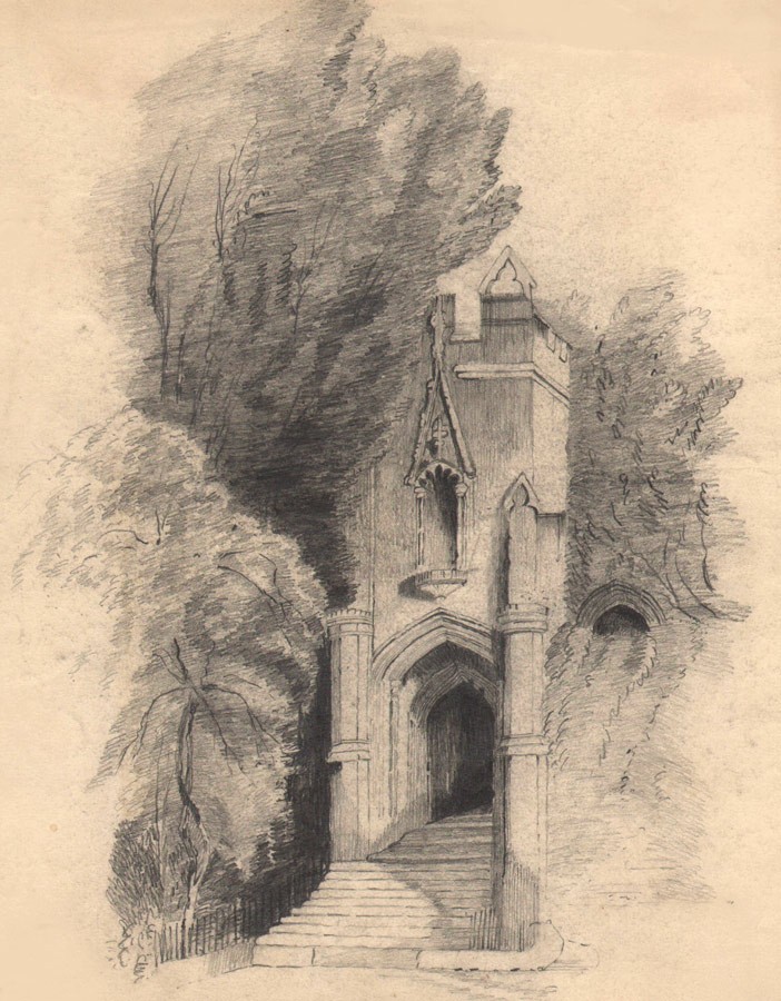 702x900 Very Fine Victorian Graphite Drawing