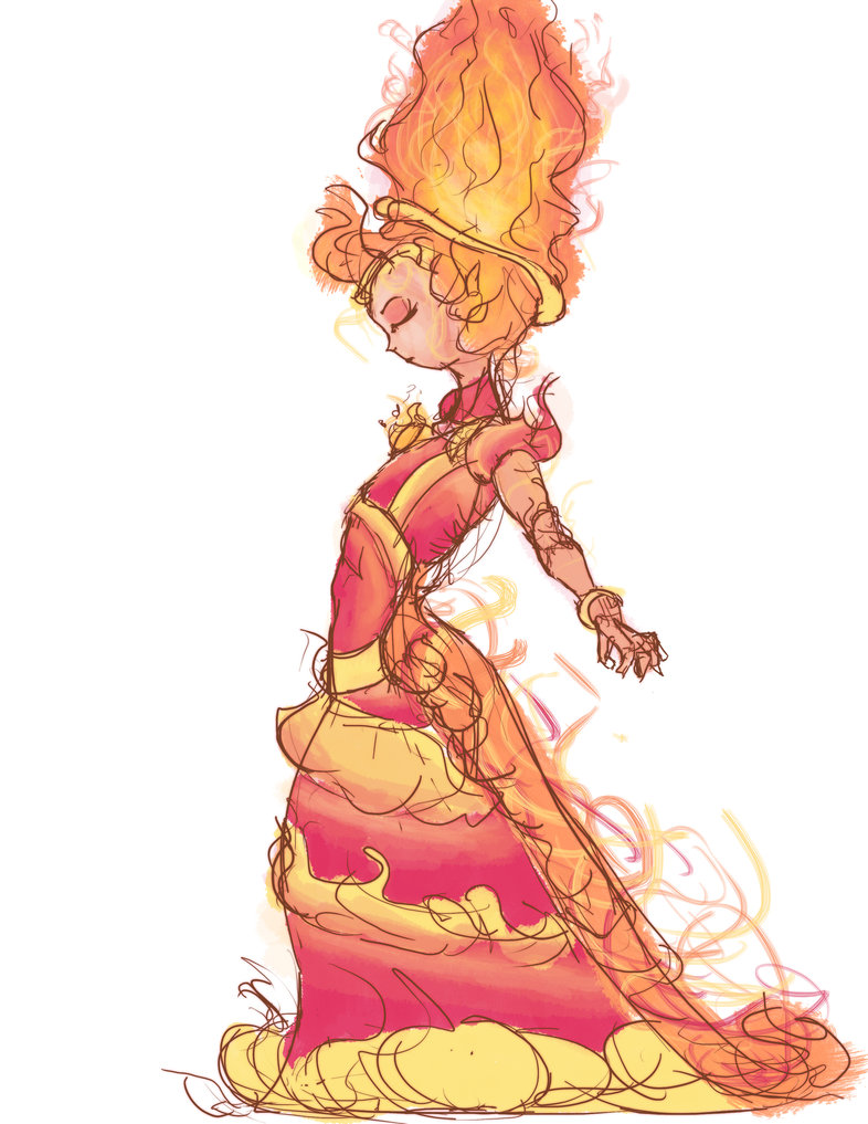786x1017 Flame Princess Sketch By Donimie