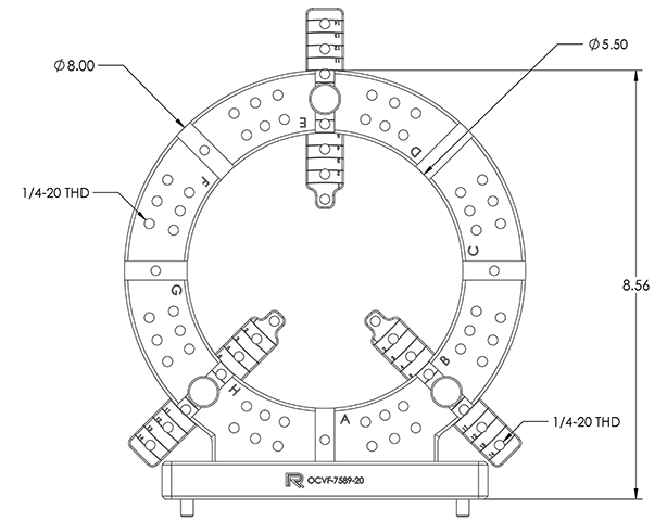 614x480 Optical Comparator Vertical Fixture