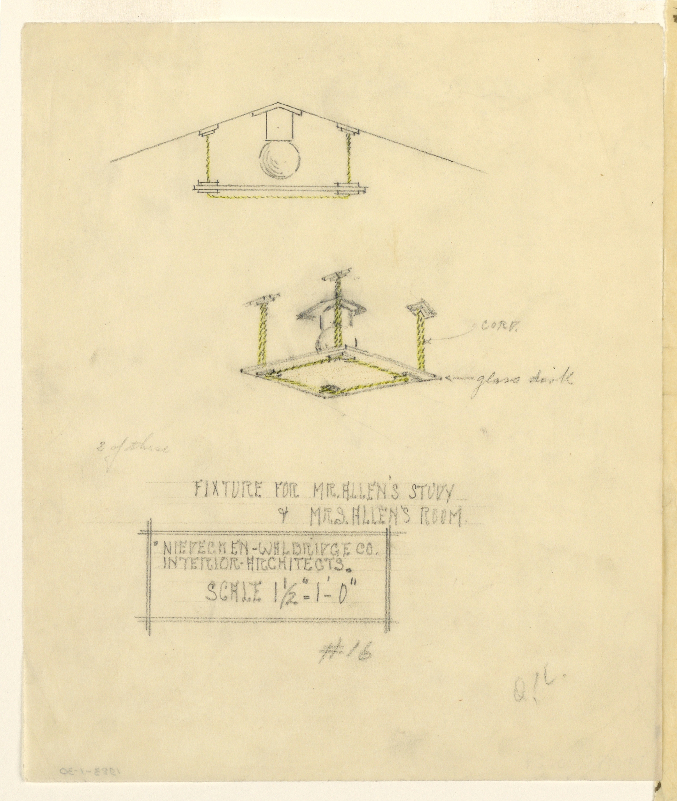 2358x2788 Filedrawing, Light Fixture For Mr. Allen's Study And Mrs. Allen'S