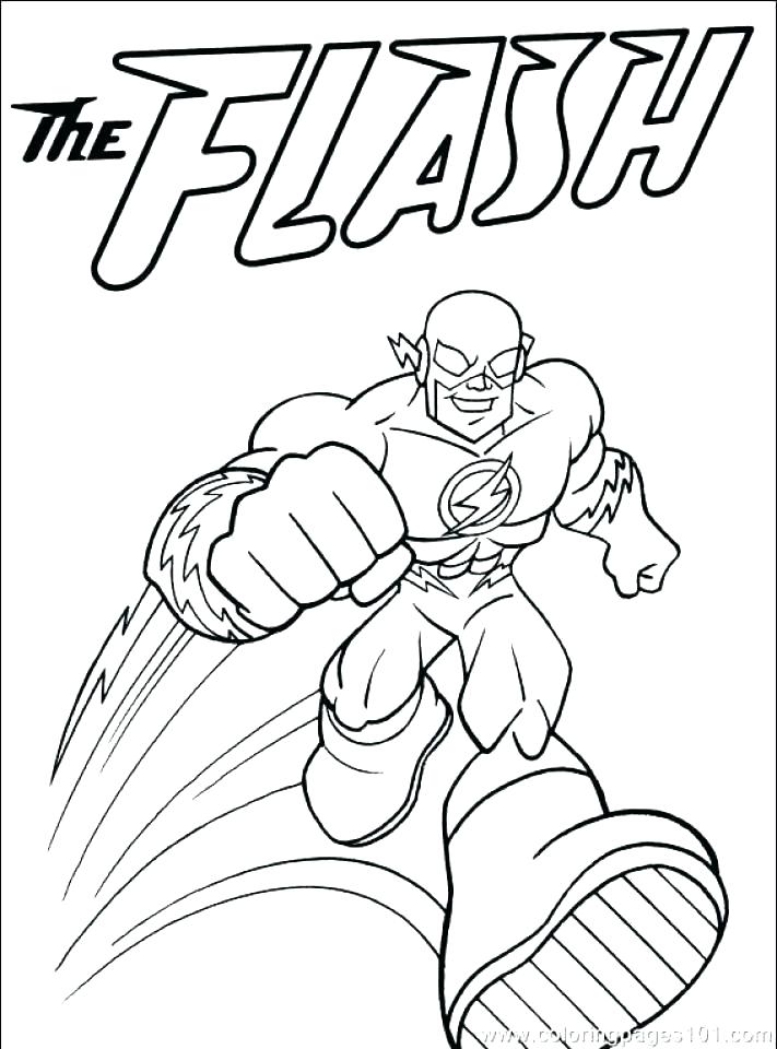 711x960 Kid Flash Coloring Pages