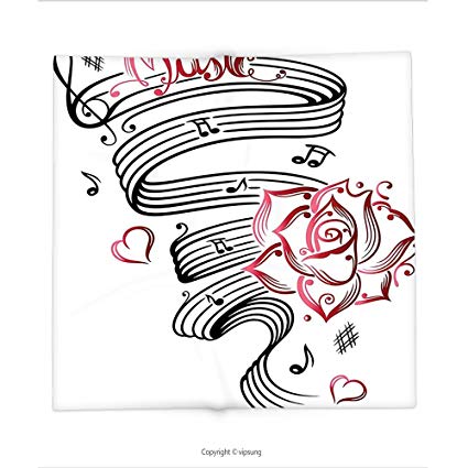 425x425 Custom Printed Throw Blanket With Tattoo Decor Pencil