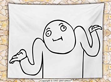 355x263 Humor Decor Fleece Throw Blanket Whatever Guy Meme