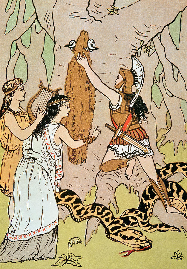 626x900 Jason Seizing The Golden Fleece Drawing By English School