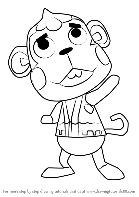 567x800 Learn How To Draw Flip From Animal Crossing (Animal Crossing) Step