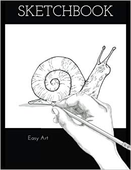 260x336 Sketchbook Snail Drawing Pad, 100 Blank Pages, Extra Large (8.5 X