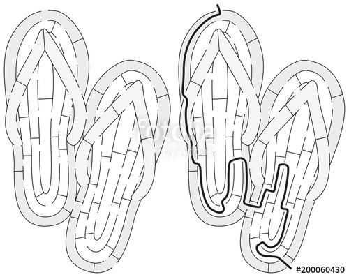 500x397 Easy Flip Flops Maze Stock Image And Royalty Free Vector Files