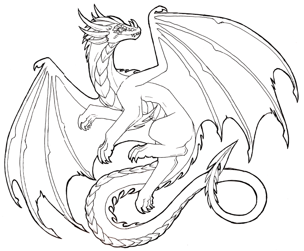 983x813 Flying Dragon Lineart Free To Use By Lucieniibi