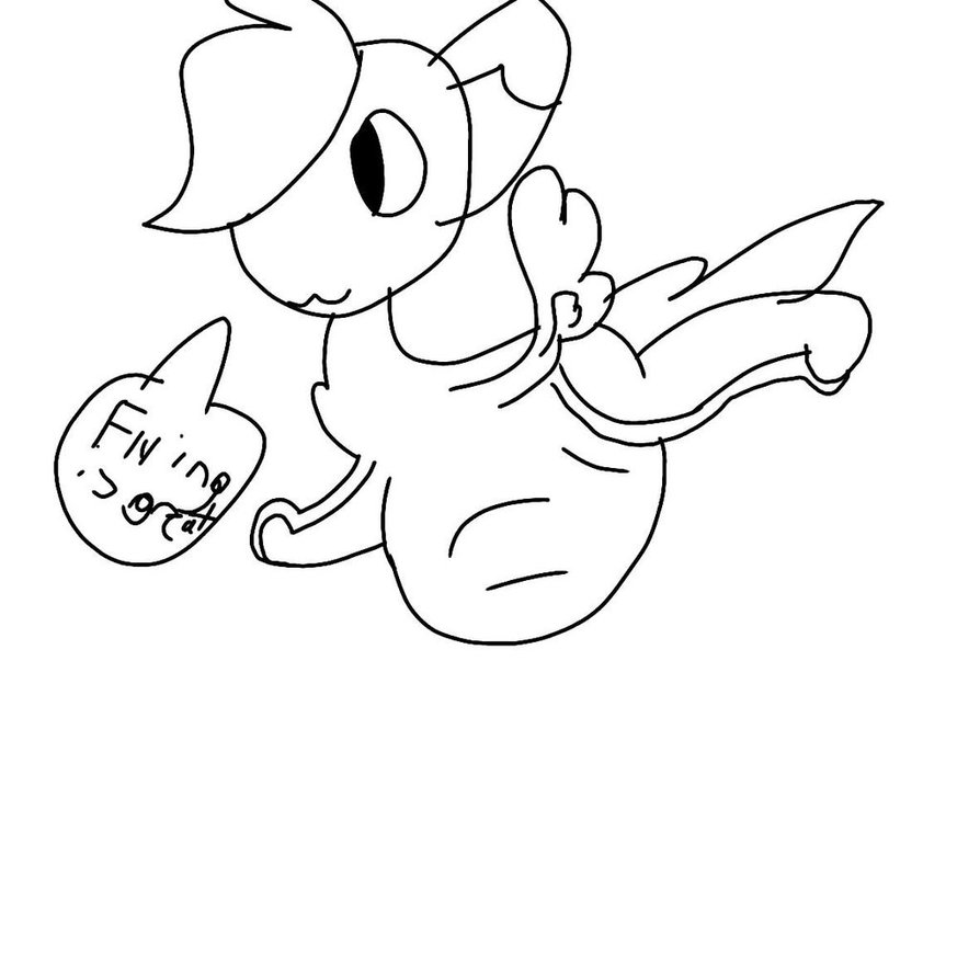 894x894 Flying Cat Vore Sketch By Deffyyfulrose