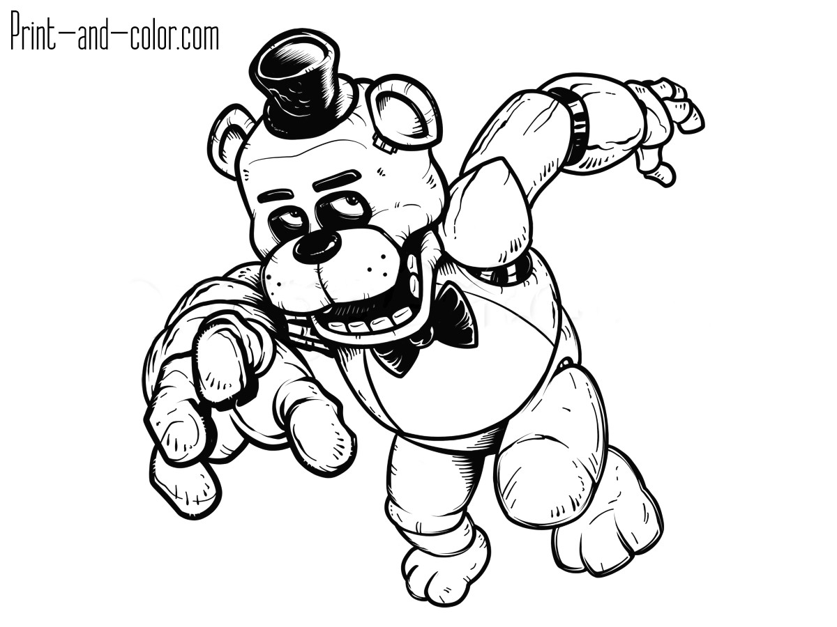 1200x900 Fnaf 007 Five Nights At Freddy S Characters Coloring Pages