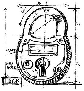 277x300 Tim Holtz Rubber Stamp Lock Sketch Stampers Anonymous P1 2083